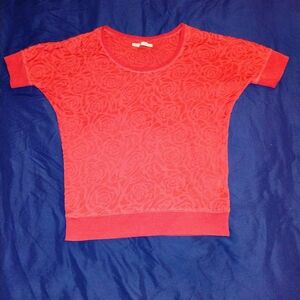 Maurices Rose Jacquard Scoop Neck Top - Rose Pink